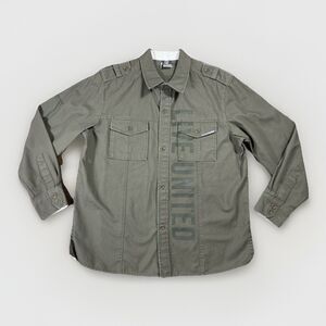 NWOT Merrell Live United Wolverine World Wide Button Up Cotton Shirt Mens XL